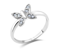 Cute Butterfly Silver Ring NSR-454